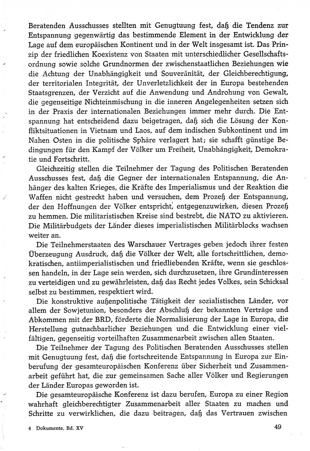 Dokumente der Sozialistischen Einheitspartei Deutschlands (SED) [Deutsche Demokratische Republik (DDR)] 1974-1975, Seite 49 (Dok. SED DDR 1978, Bd. ⅩⅤ, S. 49)