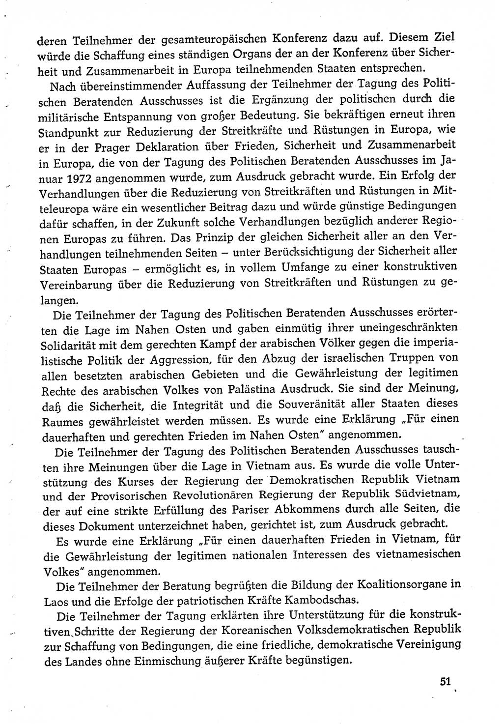 Dokumente der Sozialistischen Einheitspartei Deutschlands (SED) [Deutsche Demokratische Republik (DDR)] 1974-1975, Seite 51 (Dok. SED DDR 1978, Bd. ⅩⅤ, S. 51)