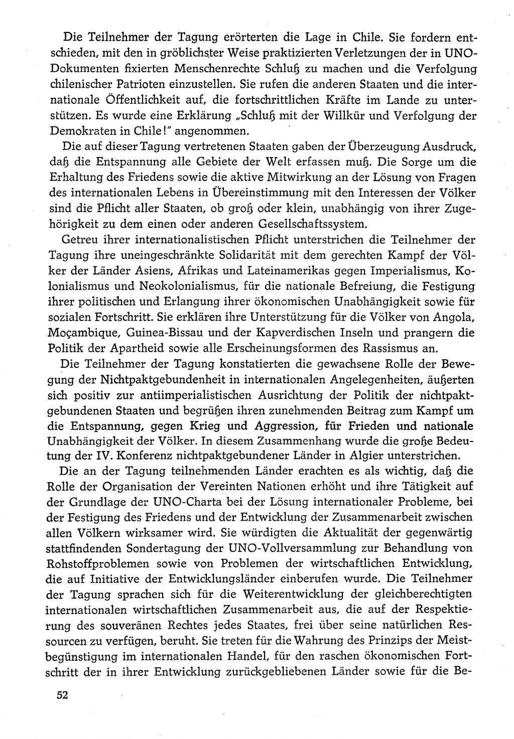 Dokumente der Sozialistischen Einheitspartei Deutschlands (SED) [Deutsche Demokratische Republik (DDR)] 1974-1975, Seite 52 (Dok. SED DDR 1978, Bd. ⅩⅤ, S. 52)