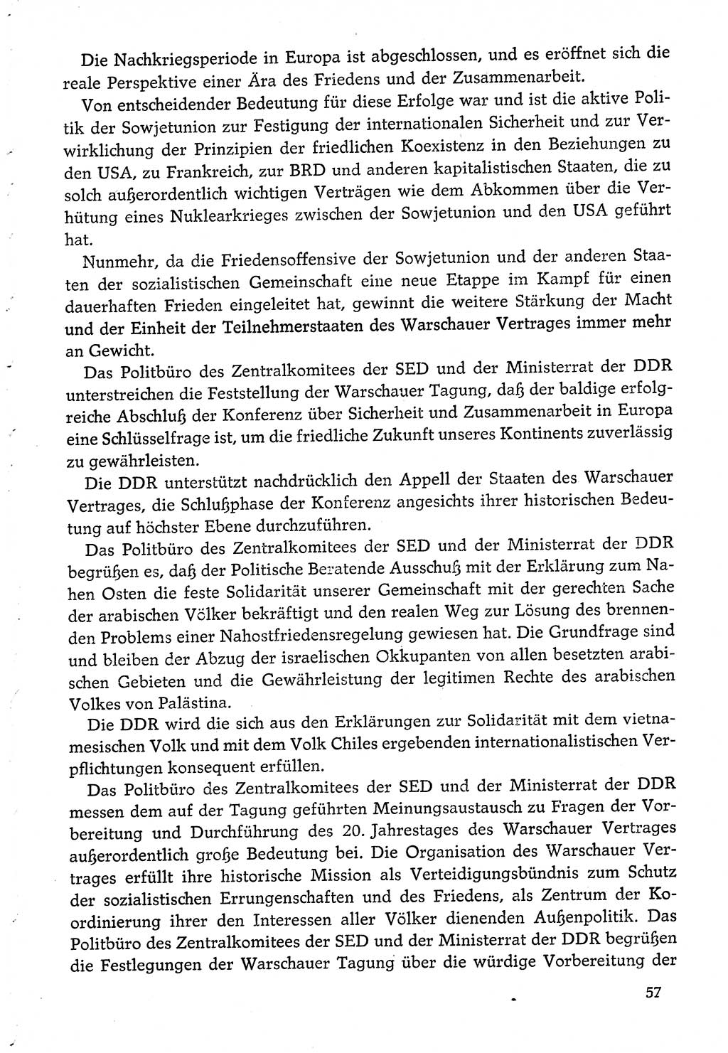 Dokumente der Sozialistischen Einheitspartei Deutschlands (SED) [Deutsche Demokratische Republik (DDR)] 1974-1975, Seite 57 (Dok. SED DDR 1978, Bd. ⅩⅤ, S. 57)
