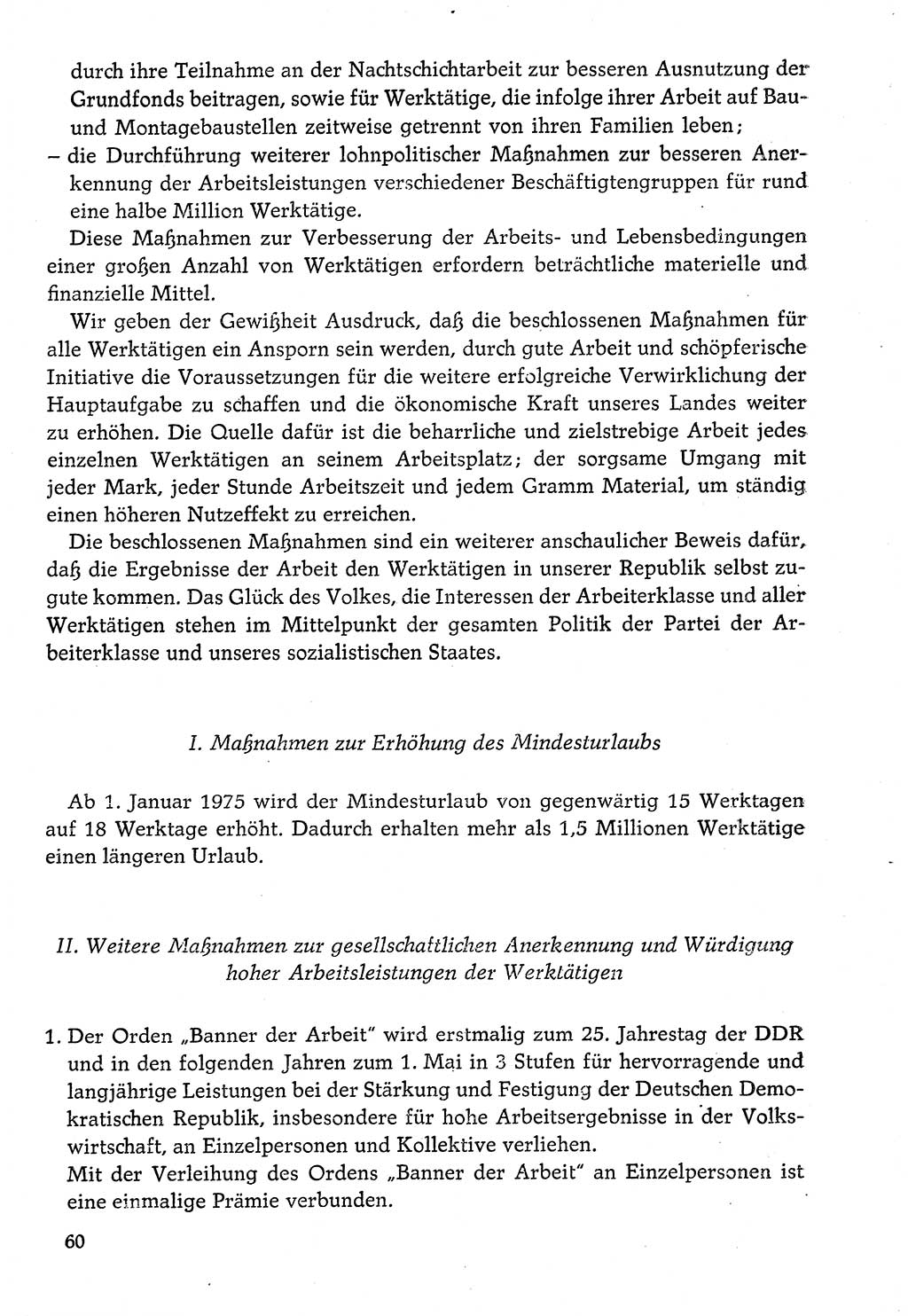 Dokumente der Sozialistischen Einheitspartei Deutschlands (SED) [Deutsche Demokratische Republik (DDR)] 1974-1975, Seite 60 (Dok. SED DDR 1978, Bd. ⅩⅤ, S. 60)