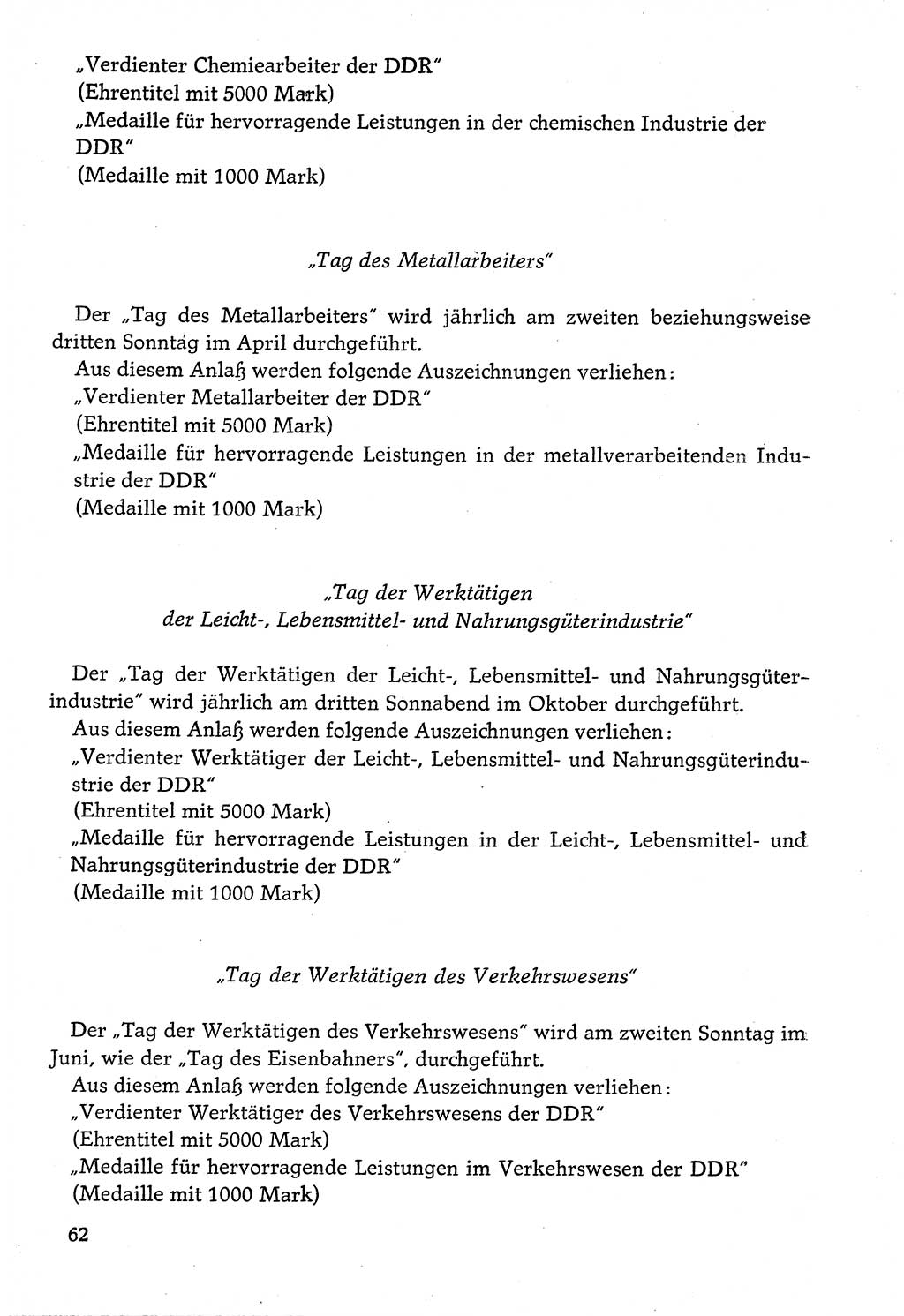 Dokumente der Sozialistischen Einheitspartei Deutschlands (SED) [Deutsche Demokratische Republik (DDR)] 1974-1975, Seite 62 (Dok. SED DDR 1978, Bd. ⅩⅤ, S. 62)