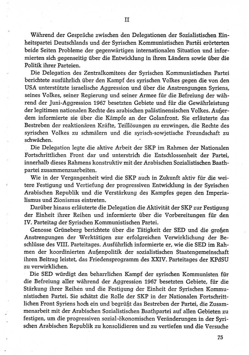 Dokumente der Sozialistischen Einheitspartei Deutschlands (SED) [Deutsche Demokratische Republik (DDR)] 1974-1975, Seite 75 (Dok. SED DDR 1978, Bd. ⅩⅤ, S. 75)