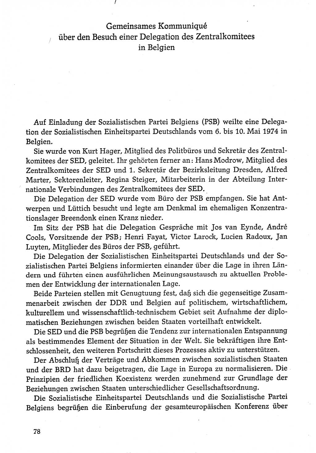 Dokumente der Sozialistischen Einheitspartei Deutschlands (SED) [Deutsche Demokratische Republik (DDR)] 1974-1975, Seite 78 (Dok. SED DDR 1978, Bd. ⅩⅤ, S. 78)
