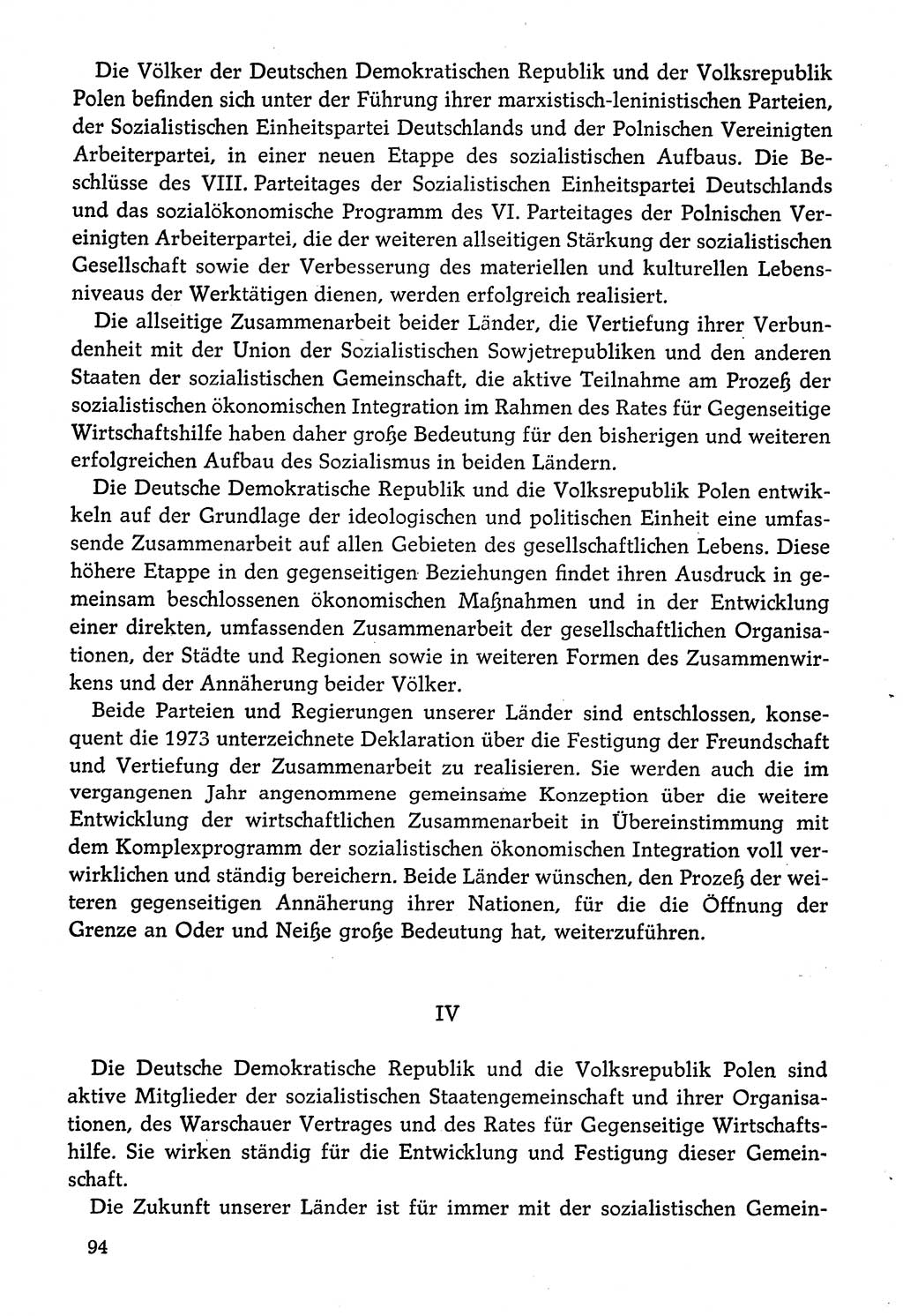 Dokumente der Sozialistischen Einheitspartei Deutschlands (SED) [Deutsche Demokratische Republik (DDR)] 1974-1975, Seite 94 (Dok. SED DDR 1978, Bd. ⅩⅤ, S. 94)