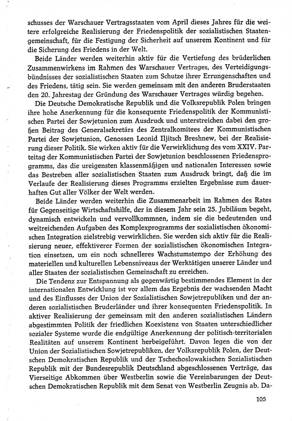 Dokumente der Sozialistischen Einheitspartei Deutschlands (SED) [Deutsche Demokratische Republik (DDR)] 1974-1975, Seite 105 (Dok. SED DDR 1978, Bd. ⅩⅤ, S. 105)