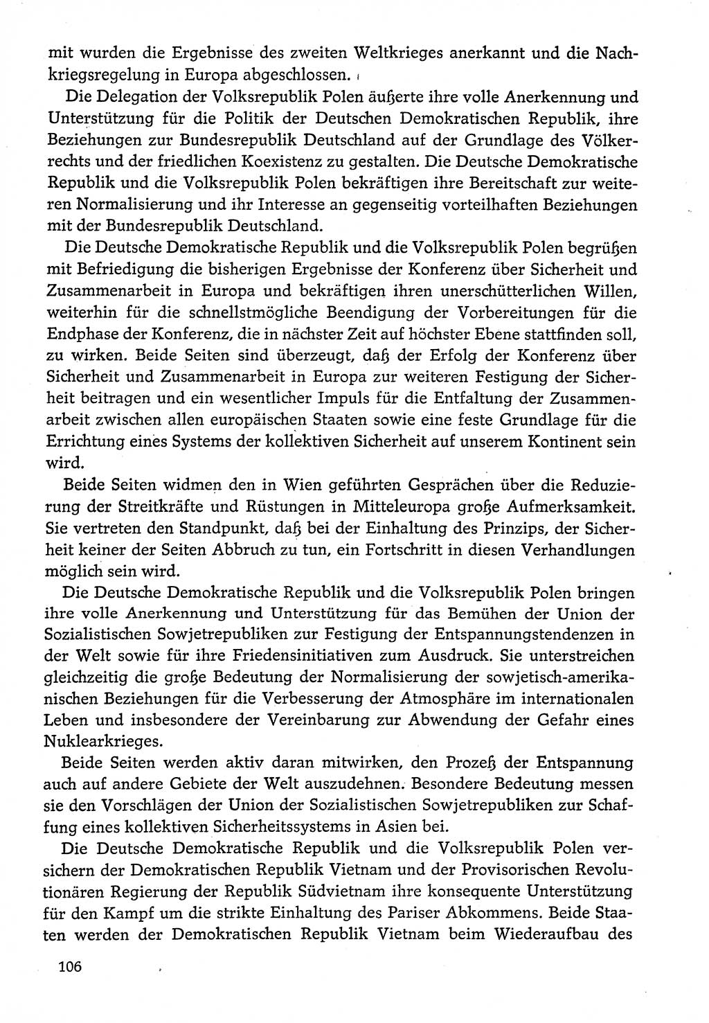 Dokumente der Sozialistischen Einheitspartei Deutschlands (SED) [Deutsche Demokratische Republik (DDR)] 1974-1975, Seite 106 (Dok. SED DDR 1978, Bd. ⅩⅤ, S. 106)