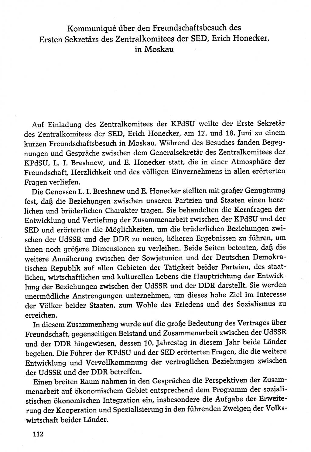 Dokumente der Sozialistischen Einheitspartei Deutschlands (SED) [Deutsche Demokratische Republik (DDR)] 1974-1975, Seite 112 (Dok. SED DDR 1978, Bd. ⅩⅤ, S. 112)