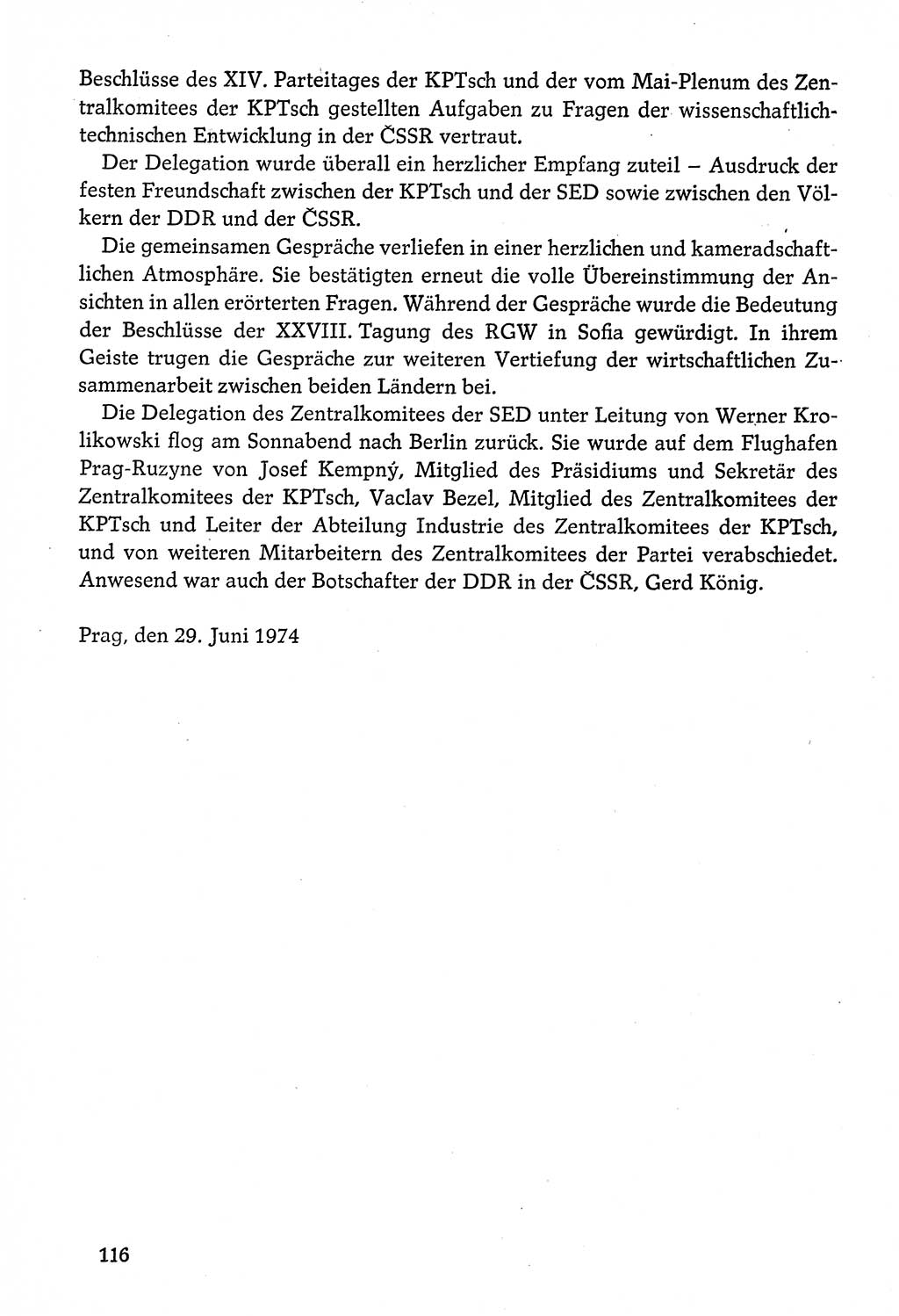 Dokumente der Sozialistischen Einheitspartei Deutschlands (SED) [Deutsche Demokratische Republik (DDR)] 1974-1975, Seite 116 (Dok. SED DDR 1978, Bd. ⅩⅤ, S. 116)