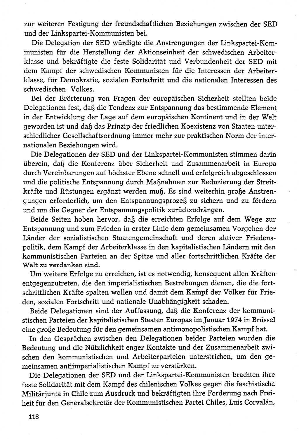 Dokumente der Sozialistischen Einheitspartei Deutschlands (SED) [Deutsche Demokratische Republik (DDR)] 1974-1975, Seite 118 (Dok. SED DDR 1978, Bd. â…©â…¤, S. 118)