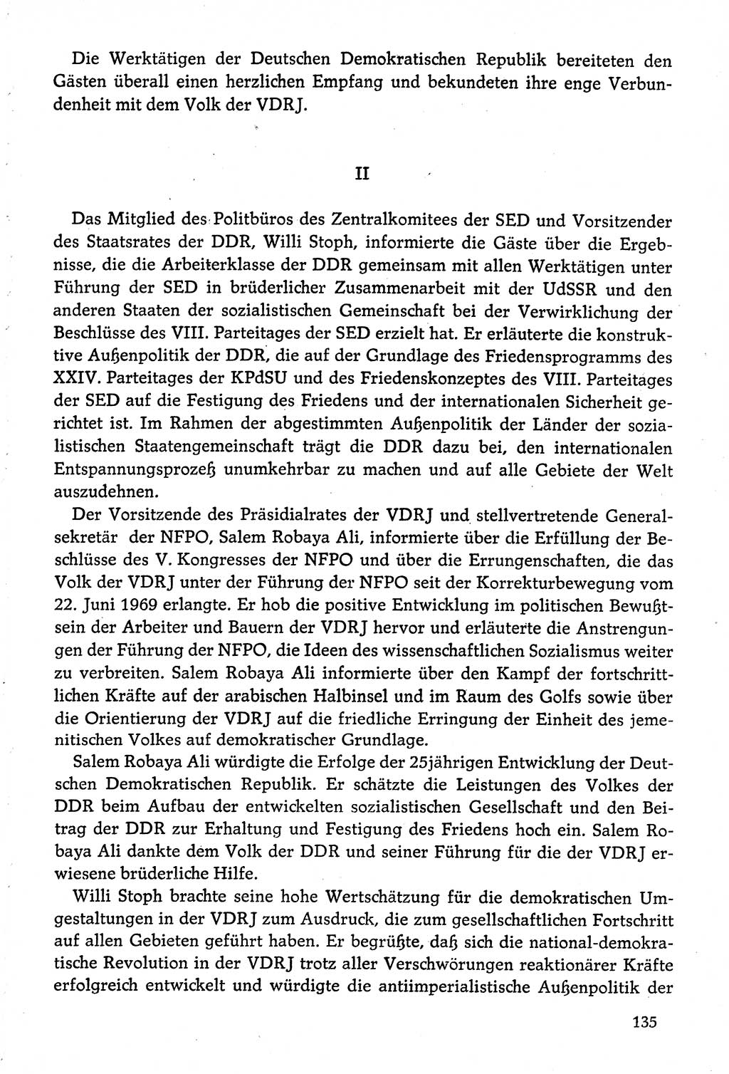 Dokumente der Sozialistischen Einheitspartei Deutschlands (SED) [Deutsche Demokratische Republik (DDR)] 1974-1975, Seite 135 (Dok. SED DDR 1978, Bd. ⅩⅤ, S. 135)