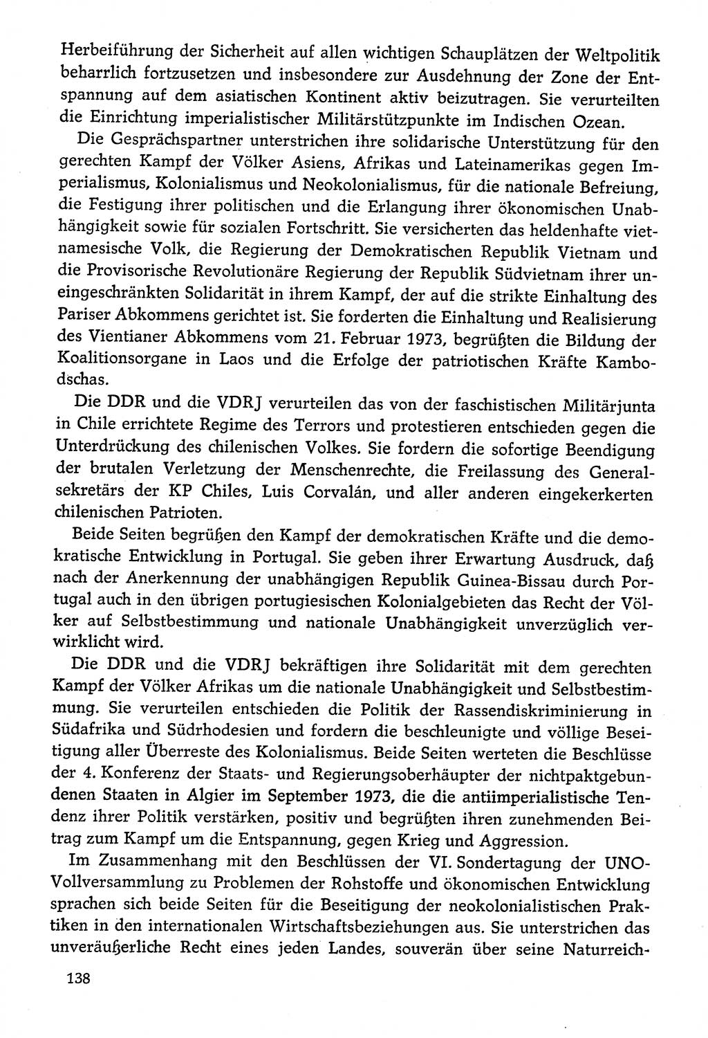 Dokumente der Sozialistischen Einheitspartei Deutschlands (SED) [Deutsche Demokratische Republik (DDR)] 1974-1975, Seite 138 (Dok. SED DDR 1978, Bd. ⅩⅤ, S. 138)