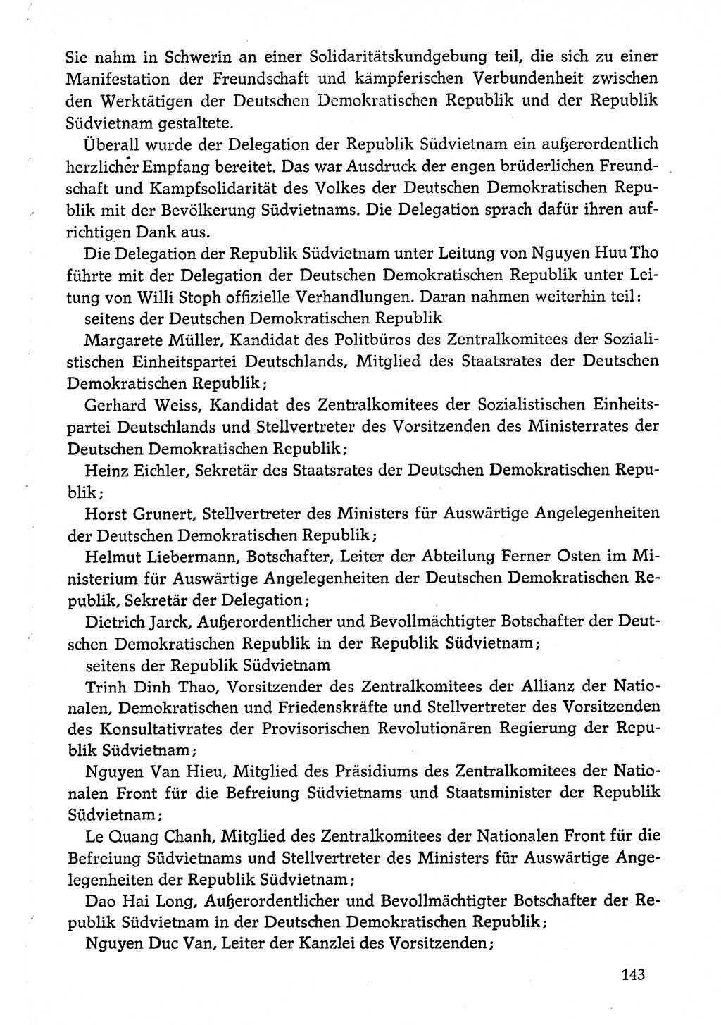 Dokumente der Sozialistischen Einheitspartei Deutschlands (SED) [Deutsche Demokratische Republik (DDR)] 1974-1975, Seite 143 (Dok. SED DDR 1978, Bd. ⅩⅤ, S. 143)