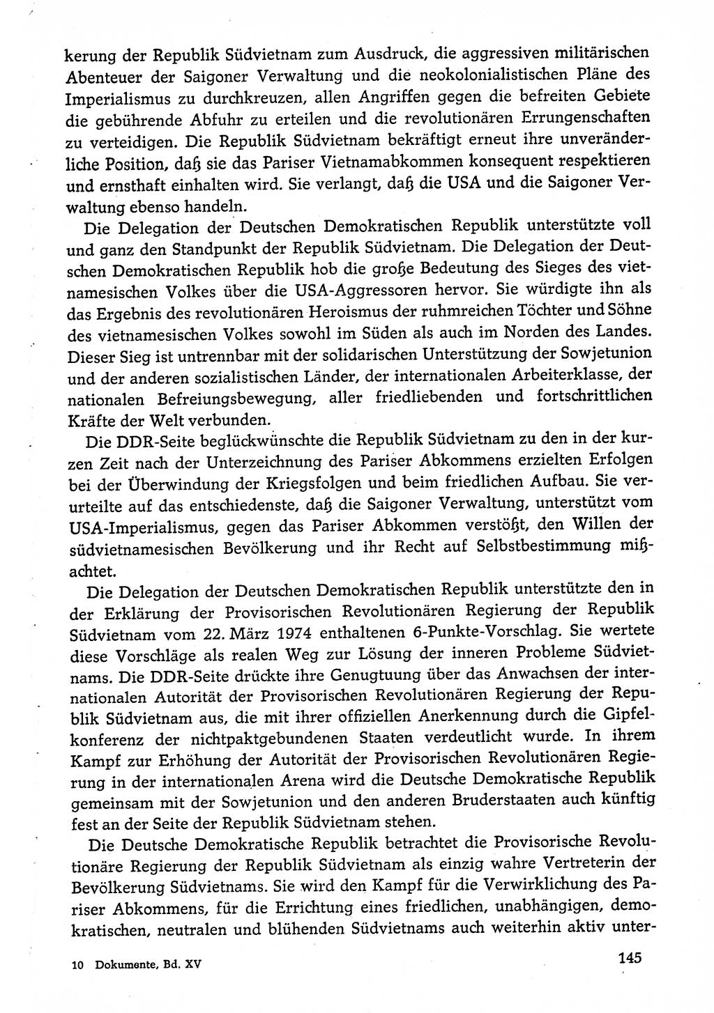 Dokumente der Sozialistischen Einheitspartei Deutschlands (SED) [Deutsche Demokratische Republik (DDR)] 1974-1975, Seite 145 (Dok. SED DDR 1978, Bd. ⅩⅤ, S. 145)