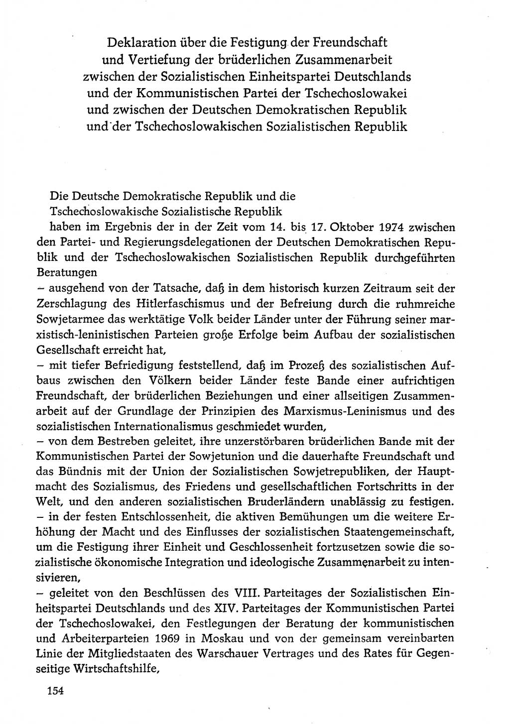 Dokumente der Sozialistischen Einheitspartei Deutschlands (SED) [Deutsche Demokratische Republik (DDR)] 1974-1975, Seite 154 (Dok. SED DDR 1978, Bd. ⅩⅤ, S. 154)