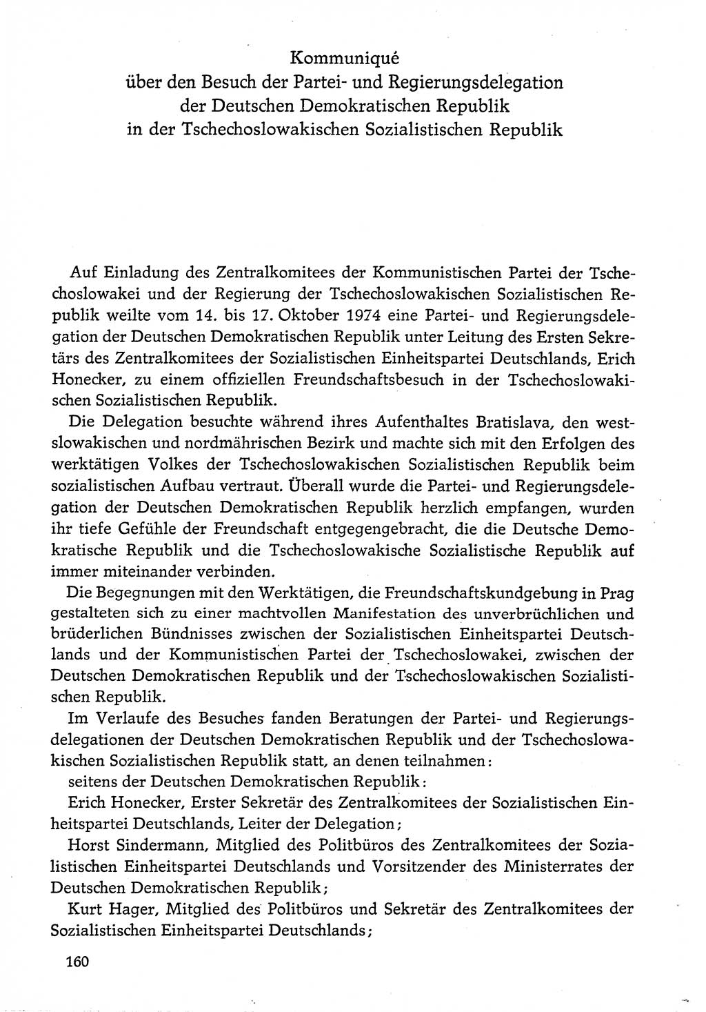 Dokumente der Sozialistischen Einheitspartei Deutschlands (SED) [Deutsche Demokratische Republik (DDR)] 1974-1975, Seite 160 (Dok. SED DDR 1978, Bd. ⅩⅤ, S. 160)