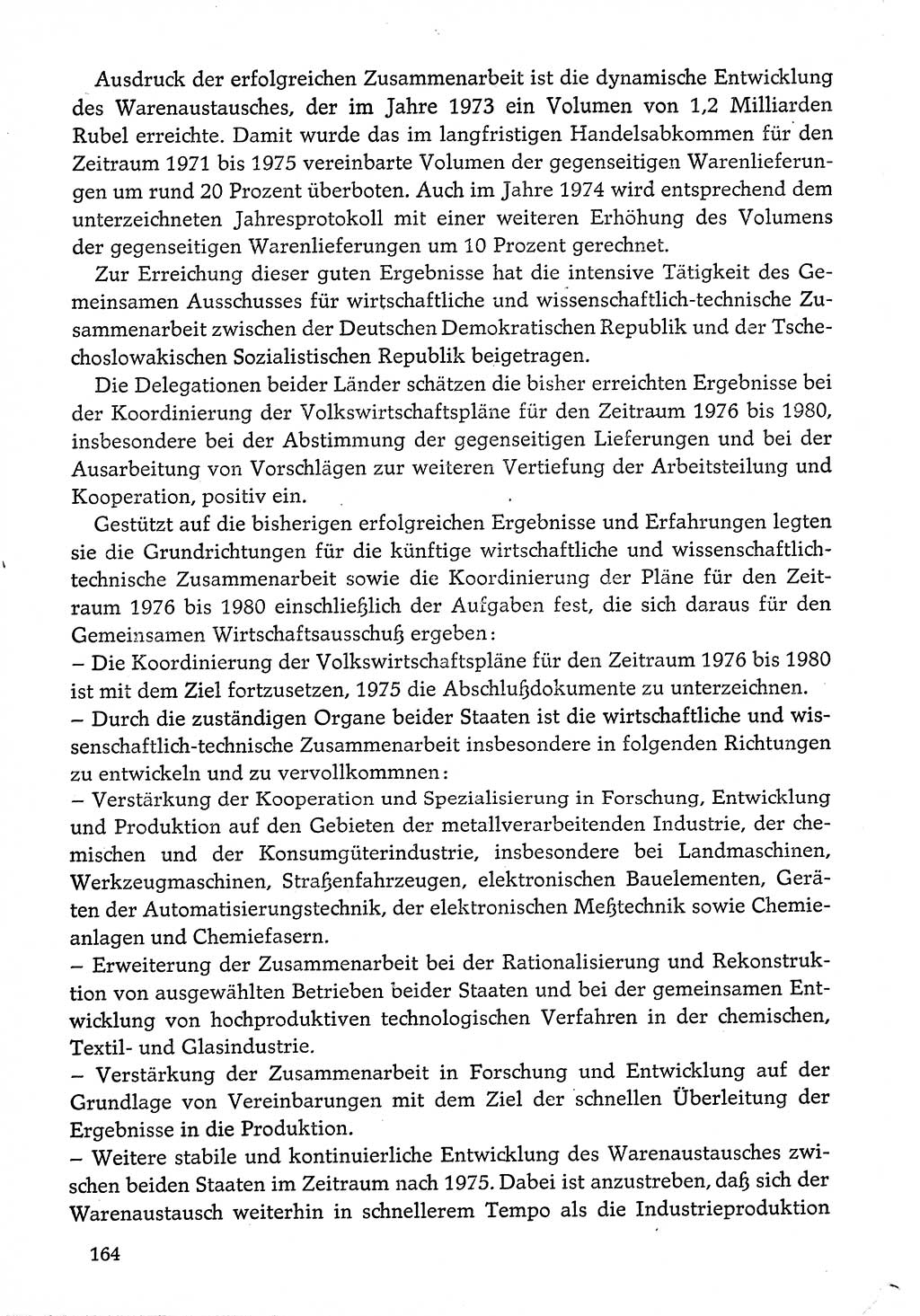 Dokumente der Sozialistischen Einheitspartei Deutschlands (SED) [Deutsche Demokratische Republik (DDR)] 1974-1975, Seite 164 (Dok. SED DDR 1978, Bd. ⅩⅤ, S. 164)