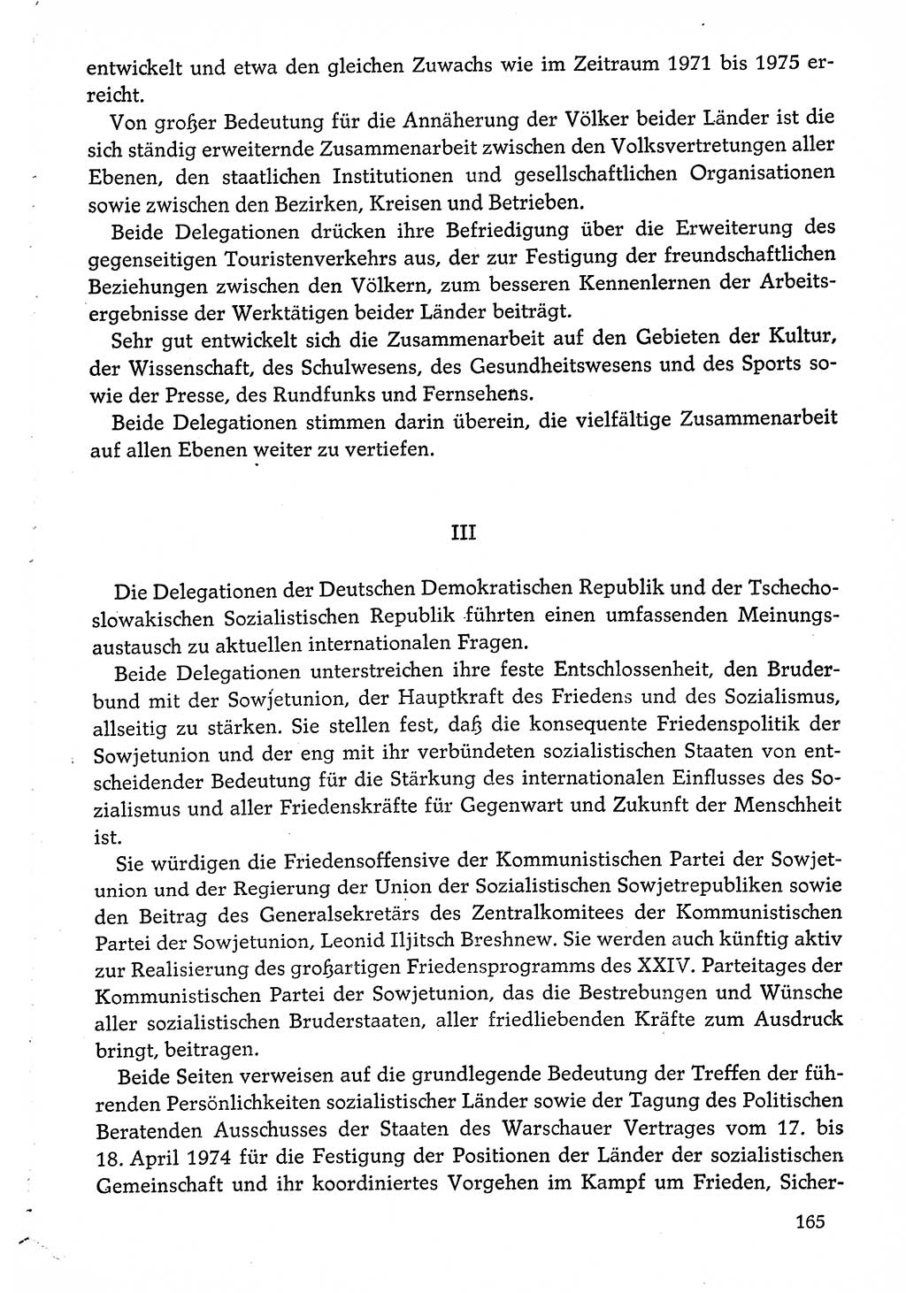 Dokumente der Sozialistischen Einheitspartei Deutschlands (SED) [Deutsche Demokratische Republik (DDR)] 1974-1975, Seite 165 (Dok. SED DDR 1978, Bd. ⅩⅤ, S. 165)