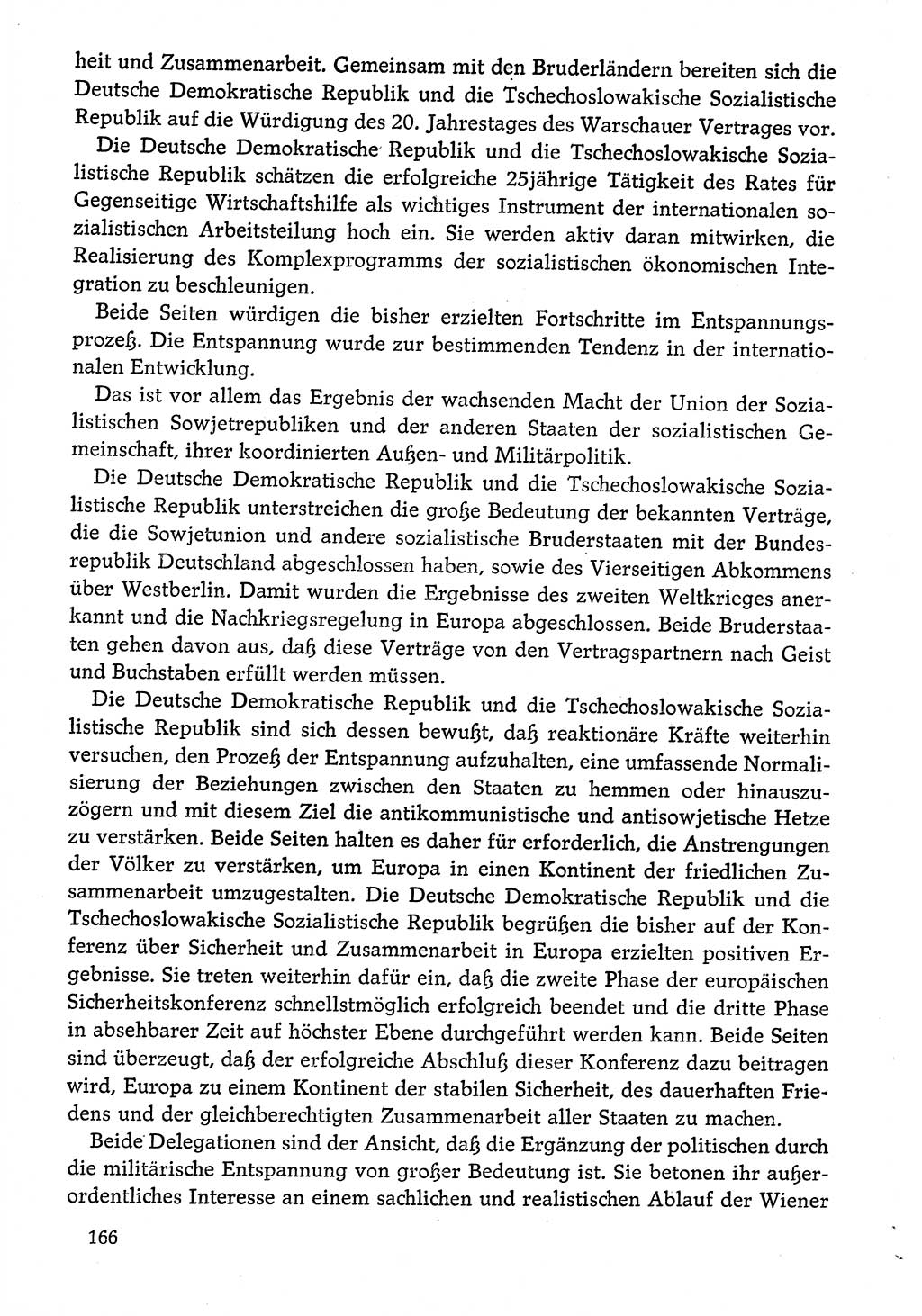 Dokumente der Sozialistischen Einheitspartei Deutschlands (SED) [Deutsche Demokratische Republik (DDR)] 1974-1975, Seite 166 (Dok. SED DDR 1978, Bd. ⅩⅤ, S. 166)