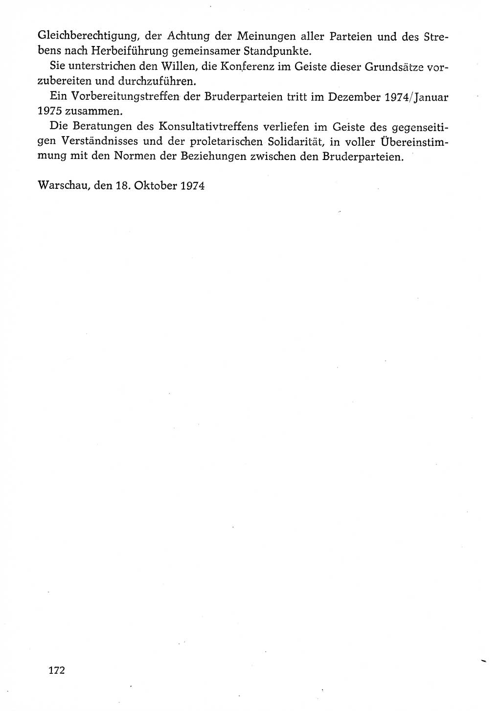 Dokumente der Sozialistischen Einheitspartei Deutschlands (SED) [Deutsche Demokratische Republik (DDR)] 1974-1975, Seite 172 (Dok. SED DDR 1978, Bd. ⅩⅤ, S. 172)
