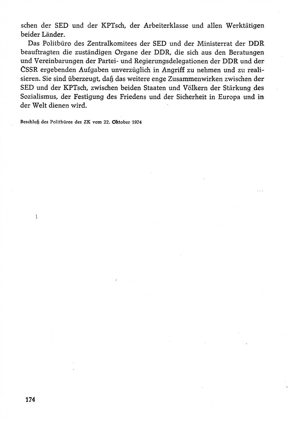 Dokumente der Sozialistischen Einheitspartei Deutschlands (SED) [Deutsche Demokratische Republik (DDR)] 1974-1975, Seite 174 (Dok. SED DDR 1978, Bd. ⅩⅤ, S. 174)