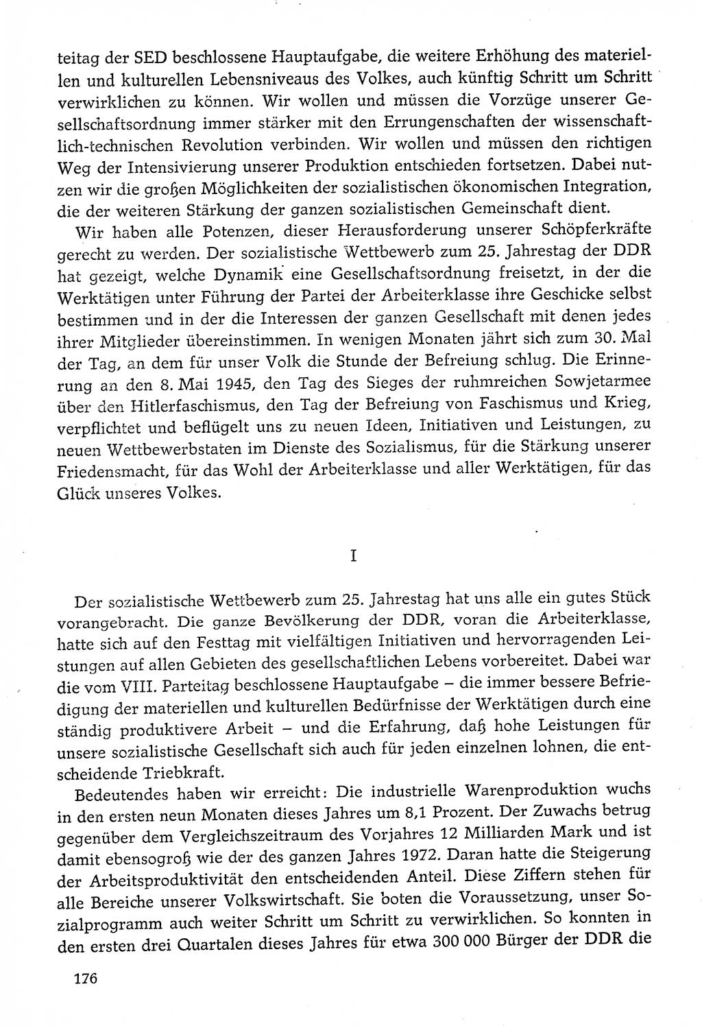 Dokumente der Sozialistischen Einheitspartei Deutschlands (SED) [Deutsche Demokratische Republik (DDR)] 1974-1975, Seite 176 (Dok. SED DDR 1978, Bd. ⅩⅤ, S. 176)