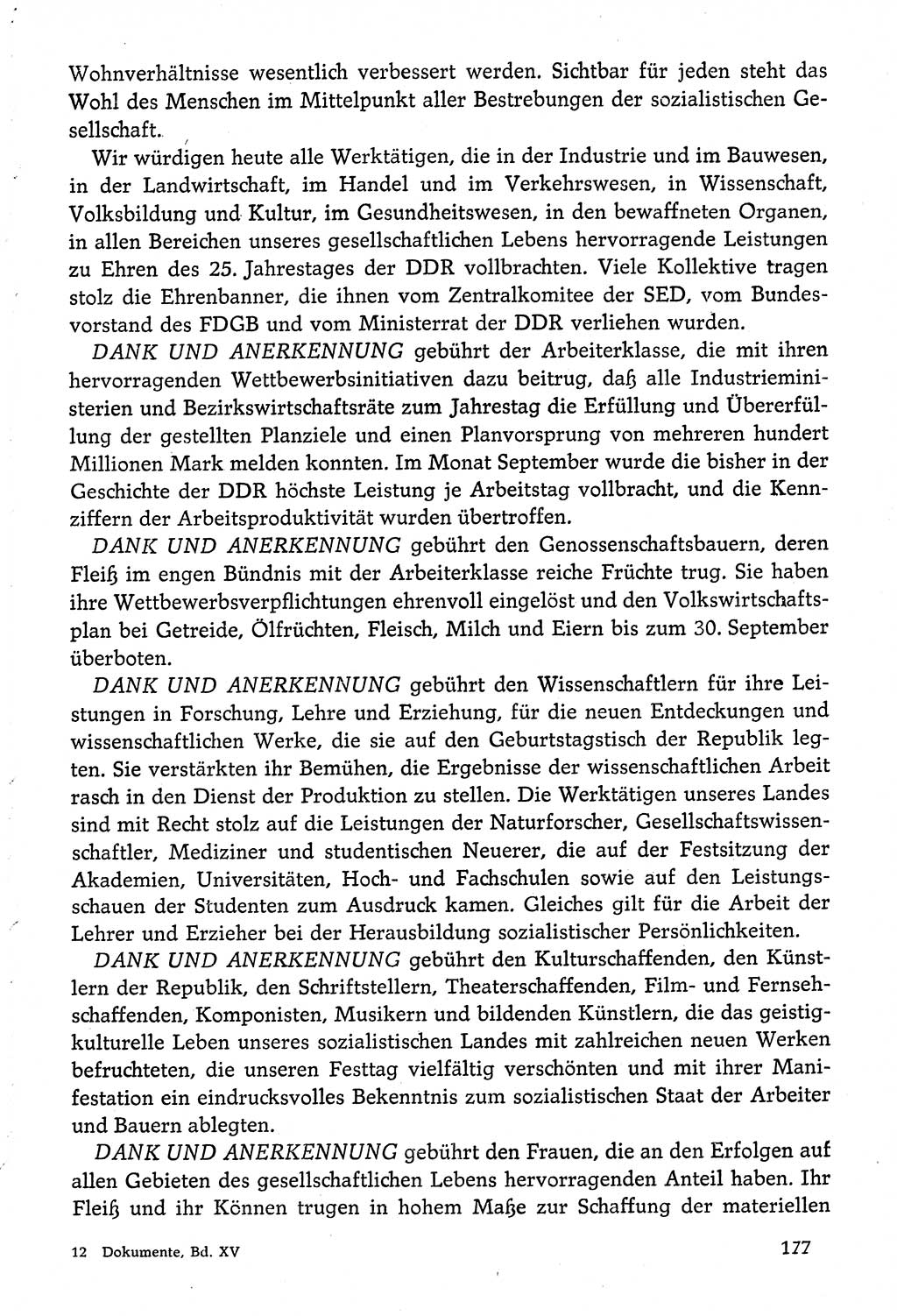 Dokumente der Sozialistischen Einheitspartei Deutschlands (SED) [Deutsche Demokratische Republik (DDR)] 1974-1975, Seite 177 (Dok. SED DDR 1978, Bd. ⅩⅤ, S. 177)
