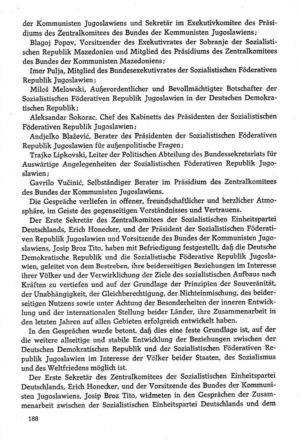 Dokumente der Sozialistischen Einheitspartei Deutschlands (SED) [Deutsche Demokratische Republik (DDR)] 1974-1975, Seite 188 (Dok. SED DDR 1978, Bd. ⅩⅤ, S. 188)