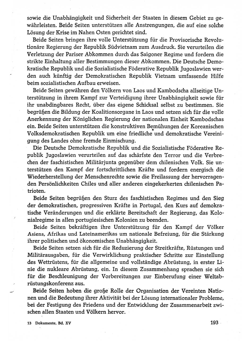 Dokumente der Sozialistischen Einheitspartei Deutschlands (SED) [Deutsche Demokratische Republik (DDR)] 1974-1975, Seite 193 (Dok. SED DDR 1978, Bd. ⅩⅤ, S. 193)