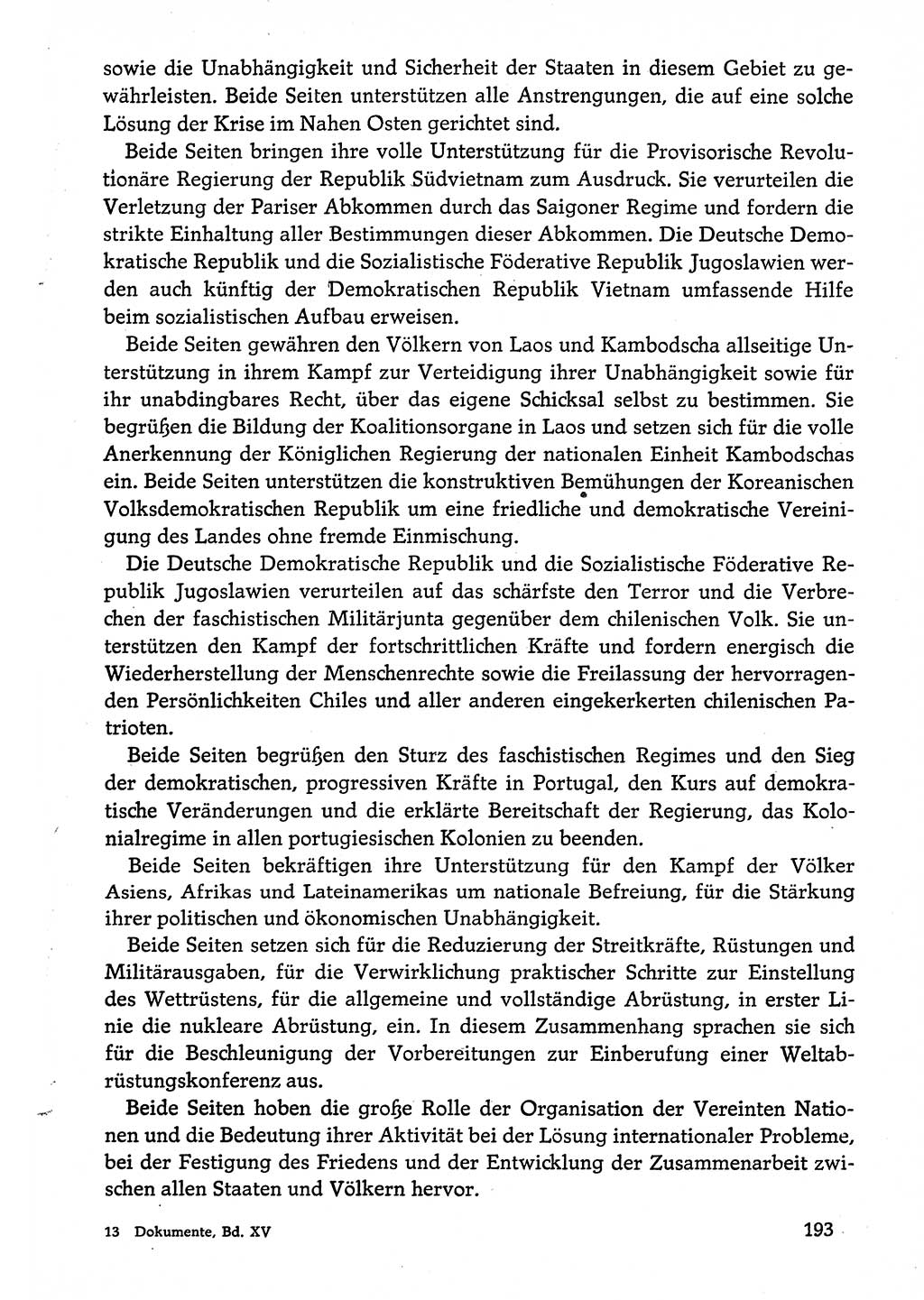 Dokumente der Sozialistischen Einheitspartei Deutschlands (SED) [Deutsche Demokratische Republik (DDR)] 1974-1975, Seite 193 (Dok. SED DDR 1978, Bd. ⅩⅤ, S. 193)
