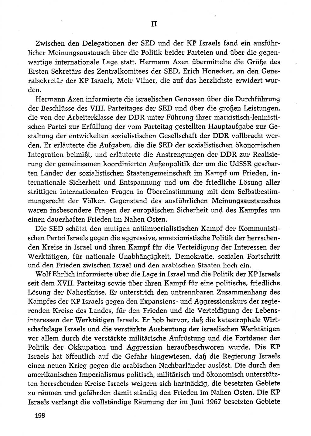 Dokumente der Sozialistischen Einheitspartei Deutschlands (SED) [Deutsche Demokratische Republik (DDR)] 1974-1975, Seite 198 (Dok. SED DDR 1978, Bd. â…©â…¤, S. 198)