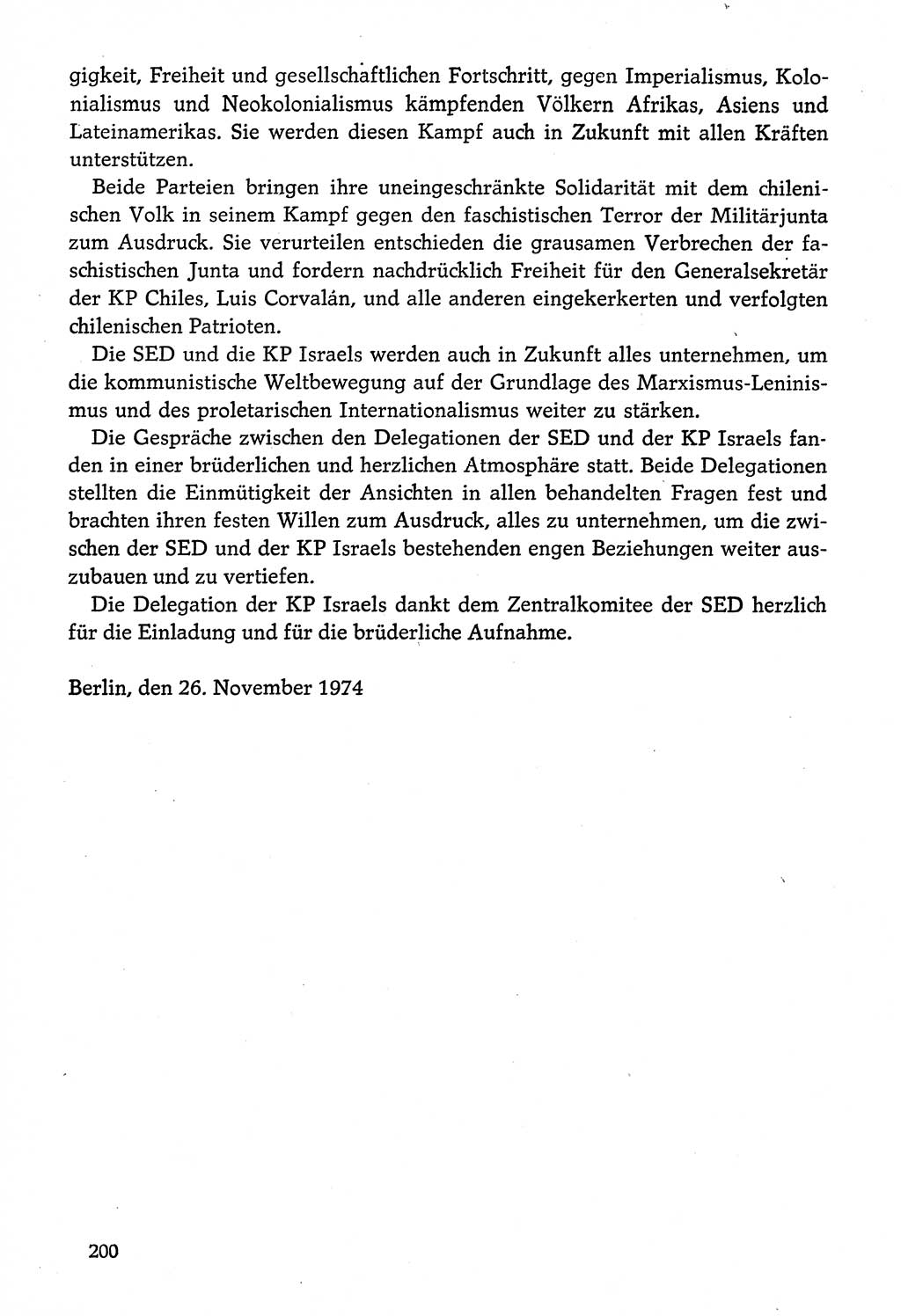 Dokumente der Sozialistischen Einheitspartei Deutschlands (SED) [Deutsche Demokratische Republik (DDR)] 1974-1975, Seite 200 (Dok. SED DDR 1978, Bd. ⅩⅤ, S. 200)