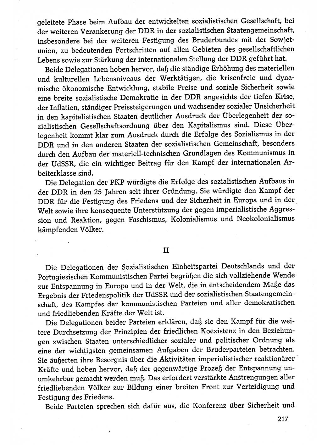 Dokumente der Sozialistischen Einheitspartei Deutschlands (SED) [Deutsche Demokratische Republik (DDR)] 1974-1975, Seite 217 (Dok. SED DDR 1978, Bd. ⅩⅤ, S. 217)