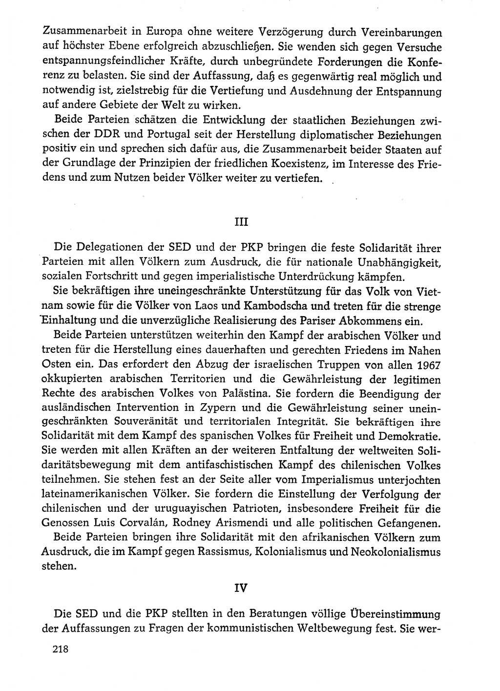 Dokumente der Sozialistischen Einheitspartei Deutschlands (SED) [Deutsche Demokratische Republik (DDR)] 1974-1975, Seite 218 (Dok. SED DDR 1978, Bd. ⅩⅤ, S. 218)