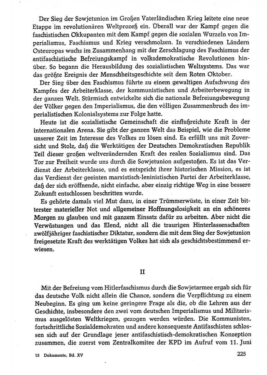 Dokumente der Sozialistischen Einheitspartei Deutschlands (SED) [Deutsche Demokratische Republik (DDR)] 1974-1975, Seite 225 (Dok. SED DDR 1978, Bd. ⅩⅤ, S. 225)