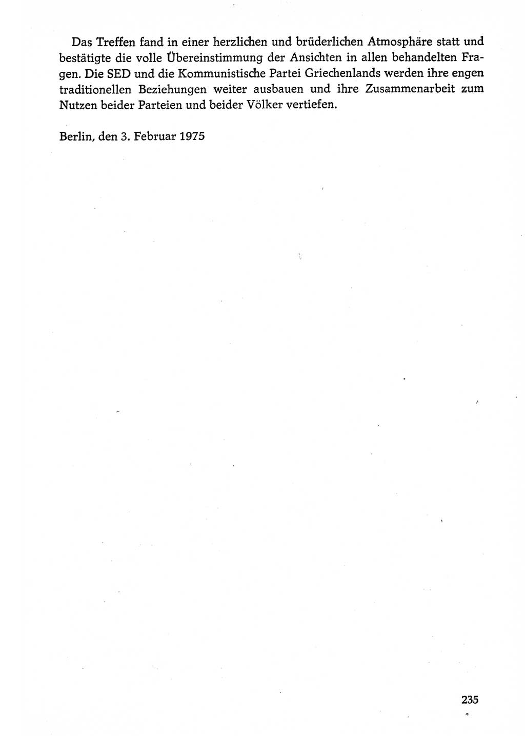 Dokumente der Sozialistischen Einheitspartei Deutschlands (SED) [Deutsche Demokratische Republik (DDR)] 1974-1975, Seite 235 (Dok. SED DDR 1978, Bd. ⅩⅤ, S. 235)