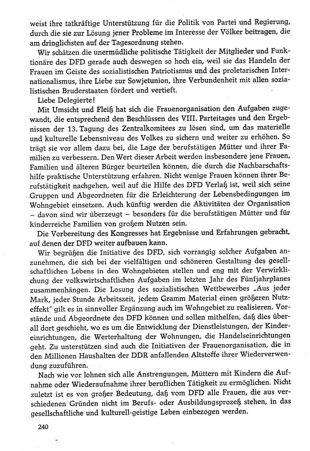 Dokumente der Sozialistischen Einheitspartei Deutschlands (SED) [Deutsche Demokratische Republik (DDR)] 1974-1975, Seite 240 (Dok. SED DDR 1978, Bd. ⅩⅤ, S. 240)