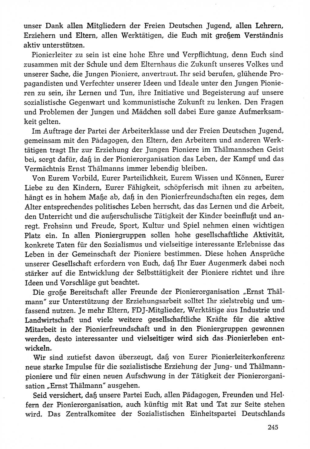 Dokumente der Sozialistischen Einheitspartei Deutschlands (SED) [Deutsche Demokratische Republik (DDR)] 1974-1975, Seite 245 (Dok. SED DDR 1978, Bd. ⅩⅤ, S. 245)