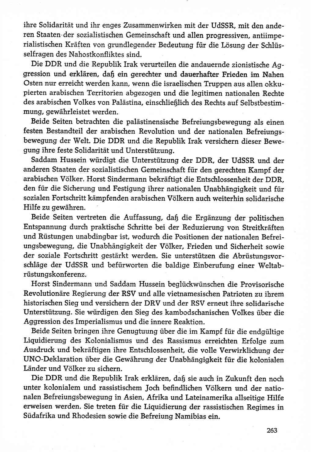 Dokumente der Sozialistischen Einheitspartei Deutschlands (SED) [Deutsche Demokratische Republik (DDR)] 1974-1975, Seite 263 (Dok. SED DDR 1978, Bd. ⅩⅤ, S. 263)