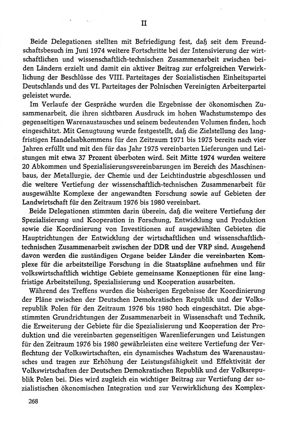 Dokumente der Sozialistischen Einheitspartei Deutschlands (SED) [Deutsche Demokratische Republik (DDR)] 1974-1975, Seite 268 (Dok. SED DDR 1978, Bd. ⅩⅤ, S. 268)