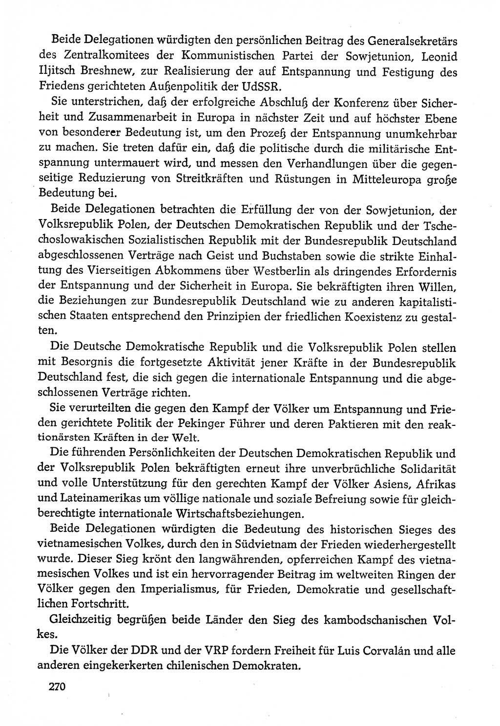 Dokumente der Sozialistischen Einheitspartei Deutschlands (SED) [Deutsche Demokratische Republik (DDR)] 1974-1975, Seite 270 (Dok. SED DDR 1978, Bd. ⅩⅤ, S. 270)