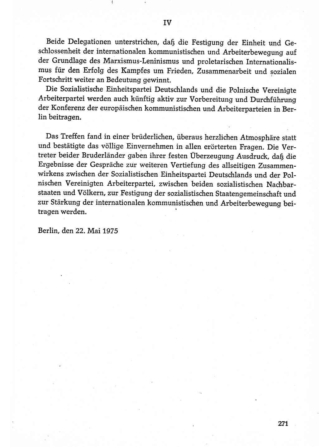 Dokumente der Sozialistischen Einheitspartei Deutschlands (SED) [Deutsche Demokratische Republik (DDR)] 1974-1975, Seite 271 (Dok. SED DDR 1978, Bd. ⅩⅤ, S. 271)