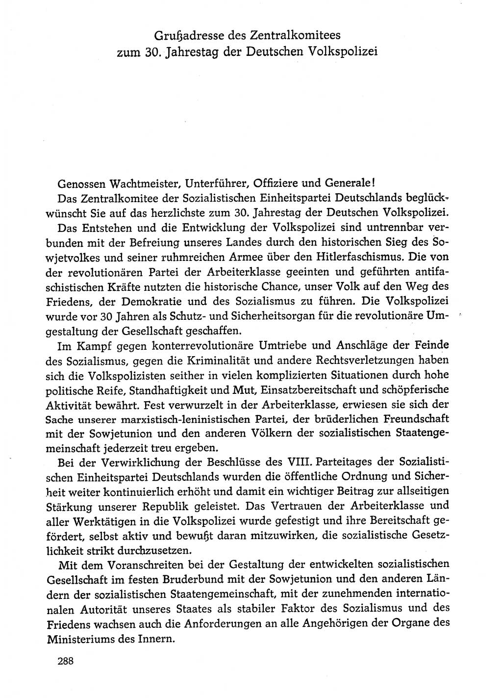 Dokumente der Sozialistischen Einheitspartei Deutschlands (SED) [Deutsche Demokratische Republik (DDR)] 1974-1975, Seite 288 (Dok. SED DDR 1978, Bd. ⅩⅤ, S. 288)