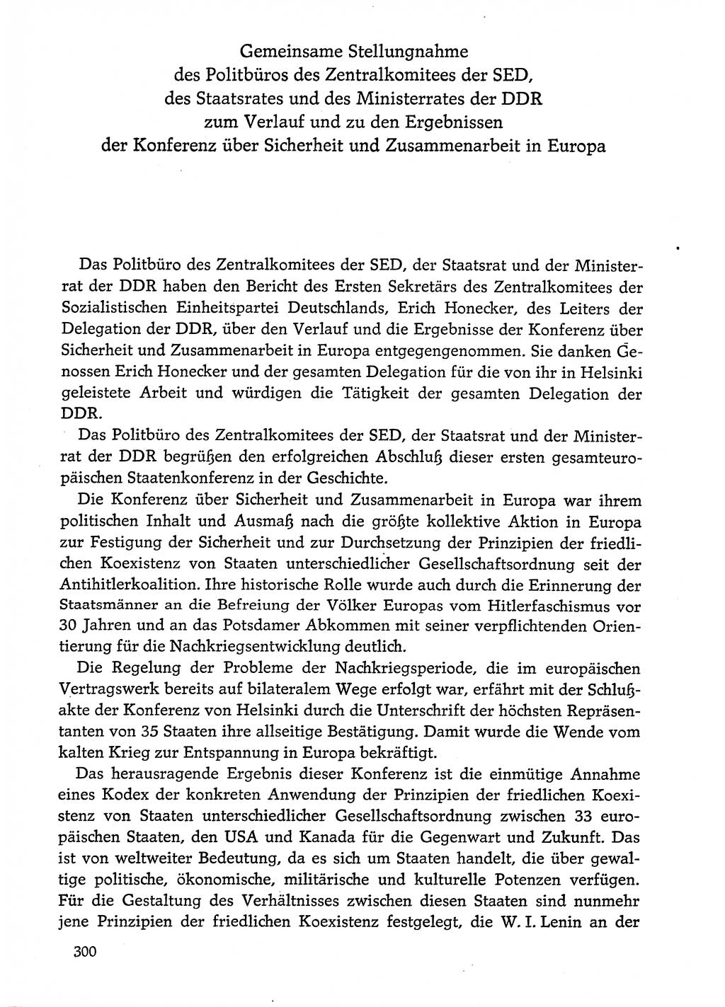 Dokumente der Sozialistischen Einheitspartei Deutschlands (SED) [Deutsche Demokratische Republik (DDR)] 1974-1975, Seite 300 (Dok. SED DDR 1978, Bd. ⅩⅤ, S. 300)