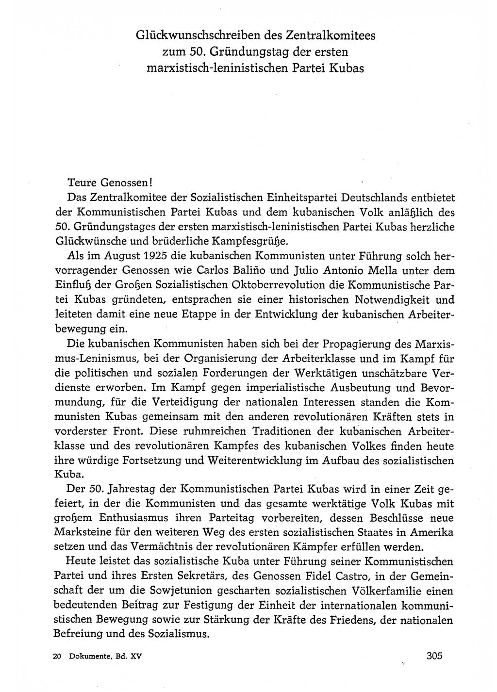 Dokumente der Sozialistischen Einheitspartei Deutschlands (SED) [Deutsche Demokratische Republik (DDR)] 1974-1975, Seite 305 (Dok. SED DDR 1978, Bd. ⅩⅤ, S. 305)