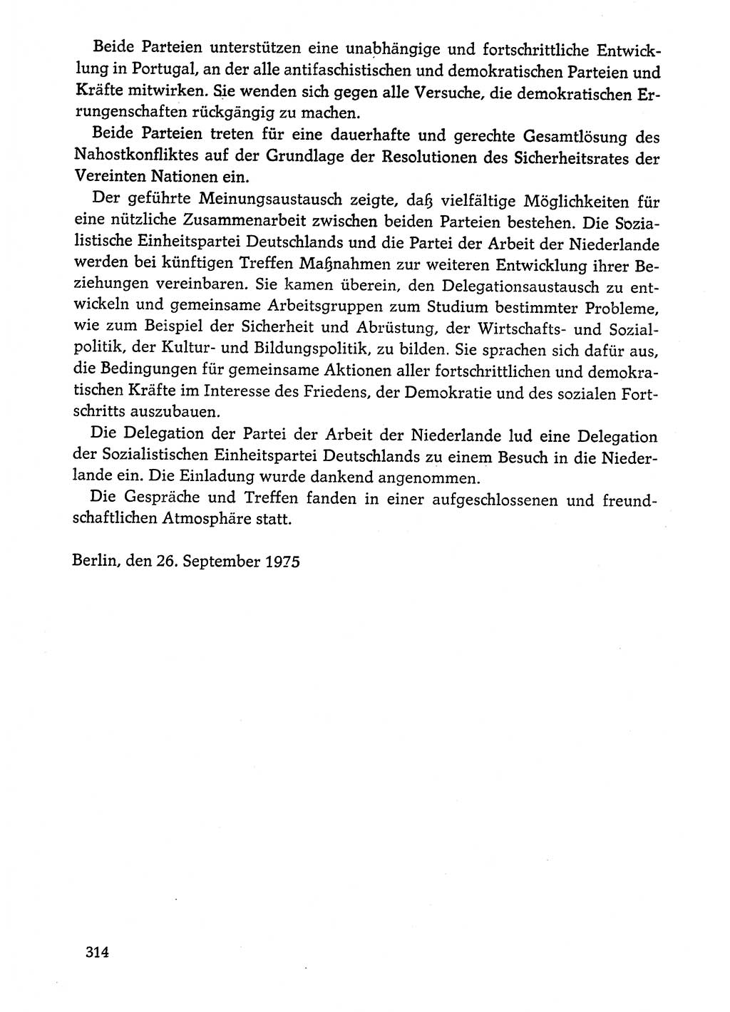 Dokumente der Sozialistischen Einheitspartei Deutschlands (SED) [Deutsche Demokratische Republik (DDR)] 1974-1975, Seite 314 (Dok. SED DDR 1978, Bd. ⅩⅤ, S. 314)