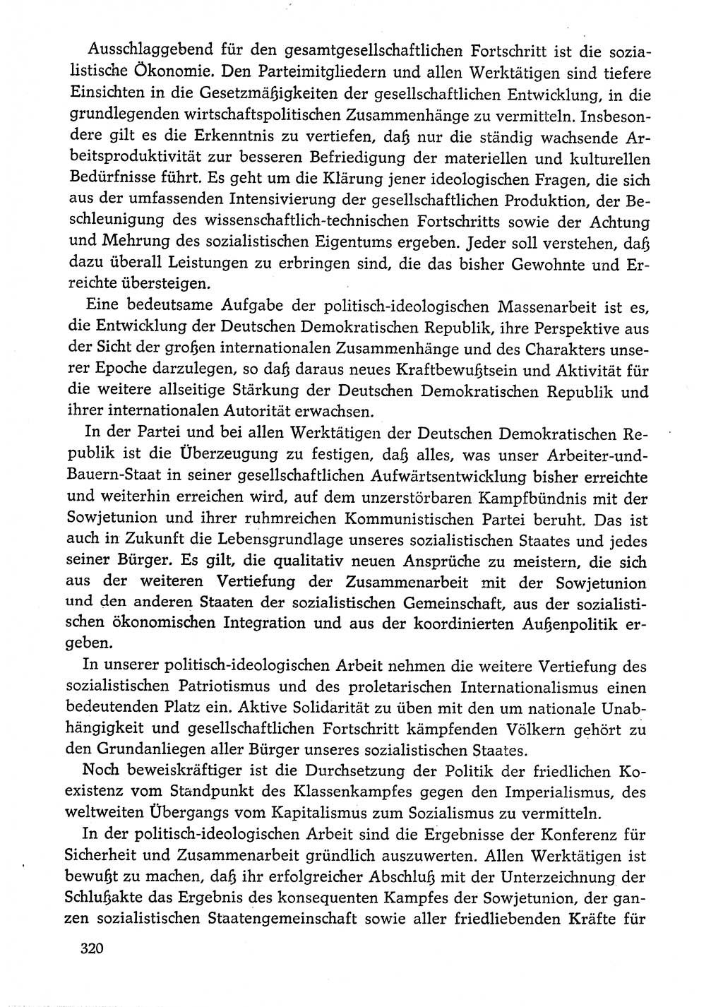 Dokumente der Sozialistischen Einheitspartei Deutschlands (SED) [Deutsche Demokratische Republik (DDR)] 1974-1975, Seite 320 (Dok. SED DDR 1978, Bd. ⅩⅤ, S. 320)