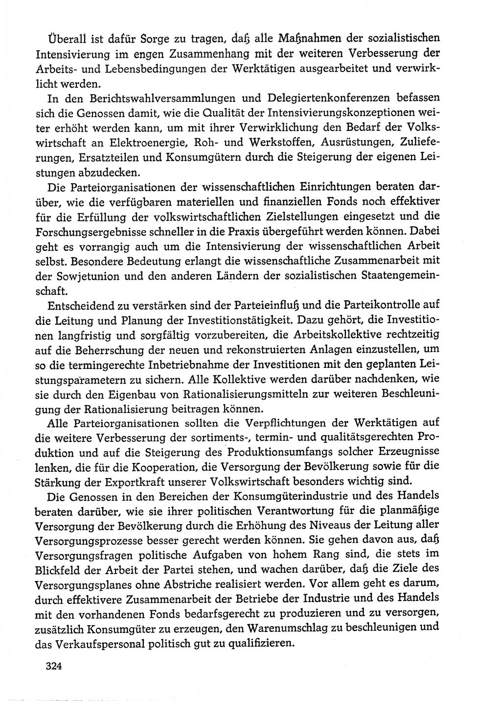 Dokumente der Sozialistischen Einheitspartei Deutschlands (SED) [Deutsche Demokratische Republik (DDR)] 1974-1975, Seite 324 (Dok. SED DDR 1978, Bd. ⅩⅤ, S. 324)