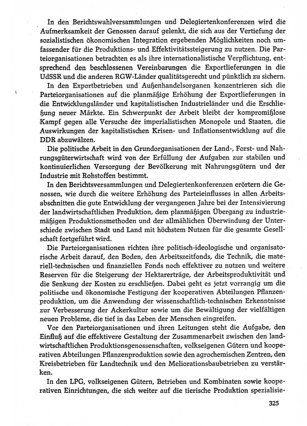 Dokumente der Sozialistischen Einheitspartei Deutschlands (SED) [Deutsche Demokratische Republik (DDR)] 1974-1975, Seite 325 (Dok. SED DDR 1978, Bd. ⅩⅤ, S. 325)