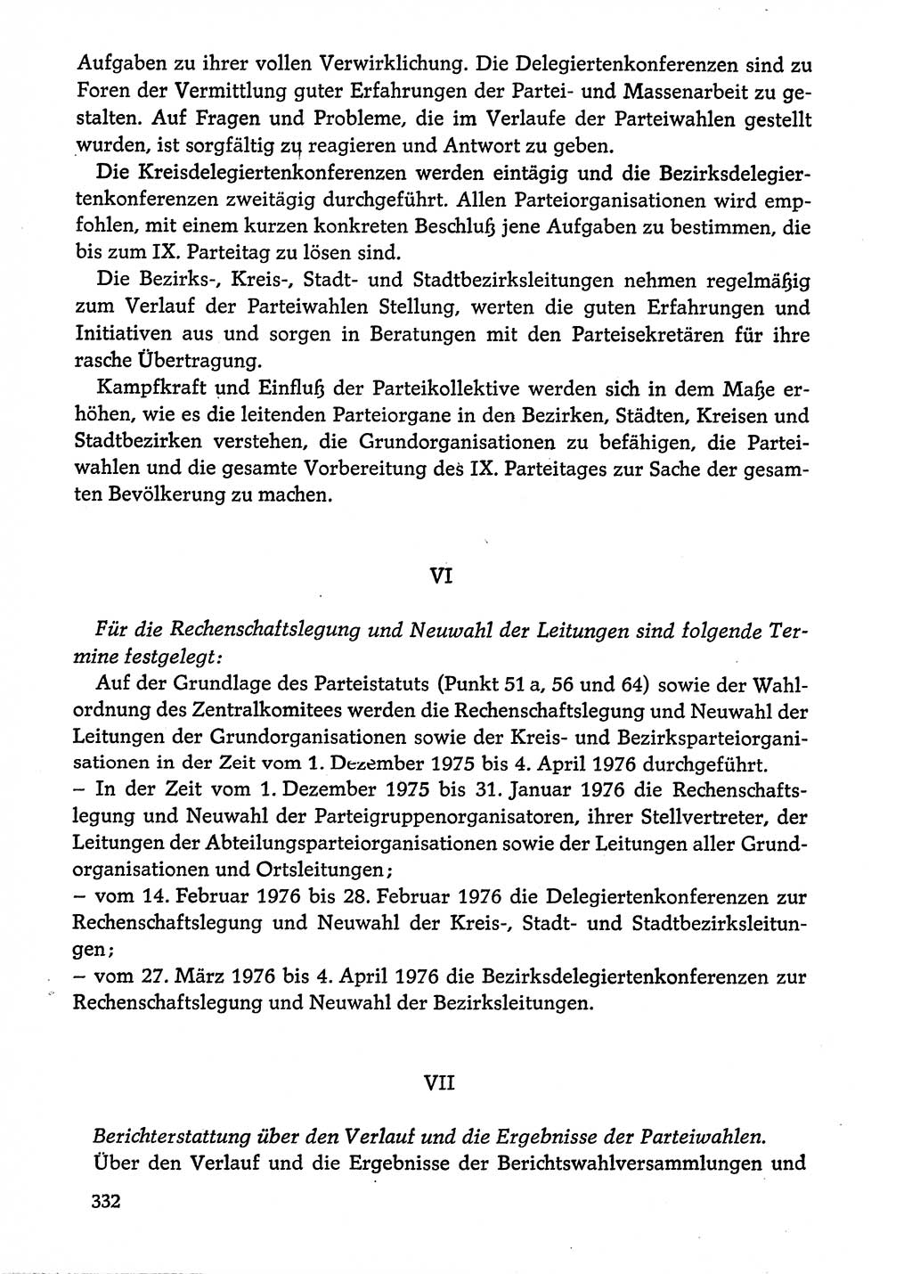 Dokumente der Sozialistischen Einheitspartei Deutschlands (SED) [Deutsche Demokratische Republik (DDR)] 1974-1975, Seite 332 (Dok. SED DDR 1978, Bd. ⅩⅤ, S. 332)